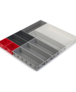 Bộ 10 khay chia ngăn kéo đựng đồ Joseph Joseph Duo đỏ xám 851676