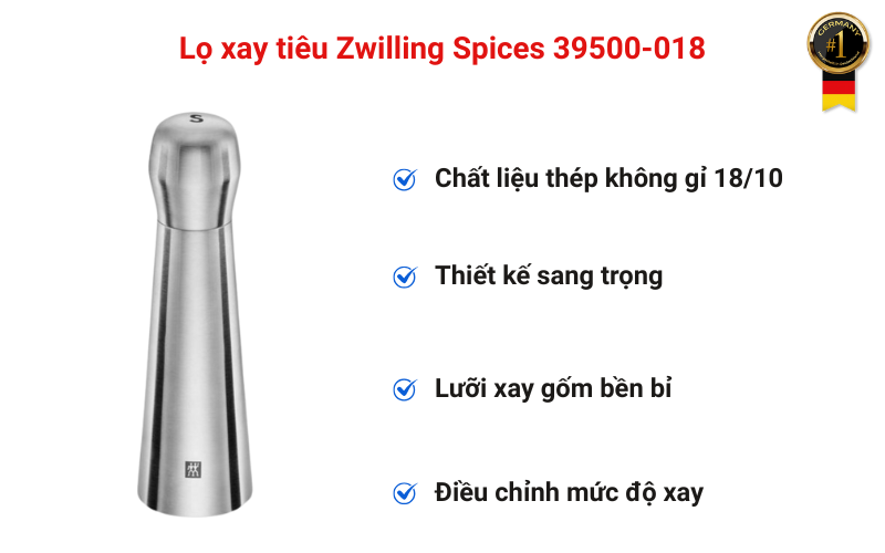 Lọ xay tiêu Zwilling Spices 39500-018