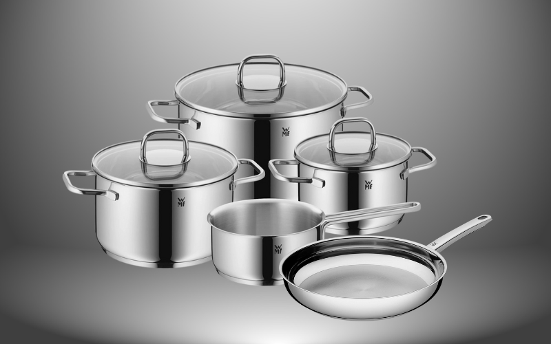 Bộ nồi WMF Inspiration 5 món kèm quánh và chảo thép 24cm