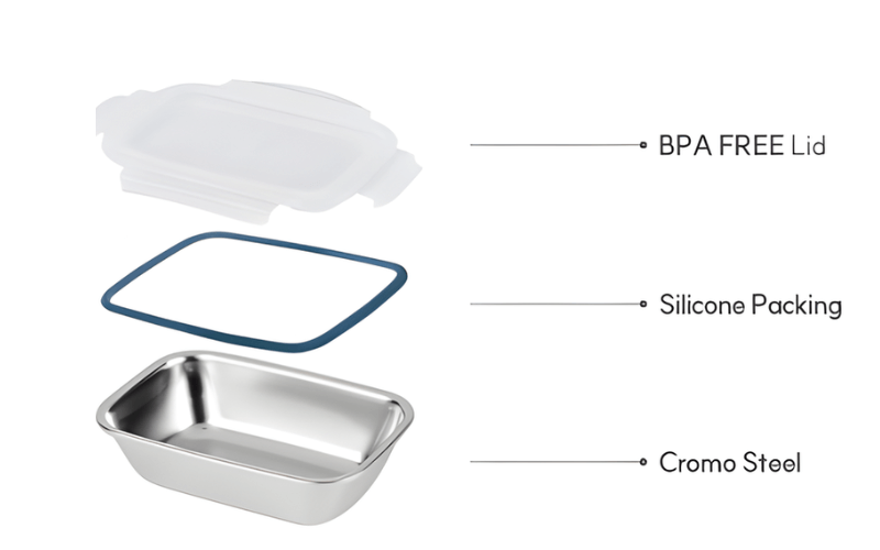 Hộp Inox Cao Cấp Cuitisan Simple nhiều dung tích