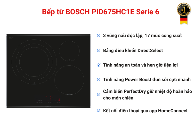 Bếp từ BOSCH PID675HC1E Serie 6