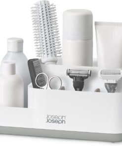 Khay đựng bàn chải mỹ phẩm nhà tắm Joseph Joseph 70513 EasyStore màu trắng xám