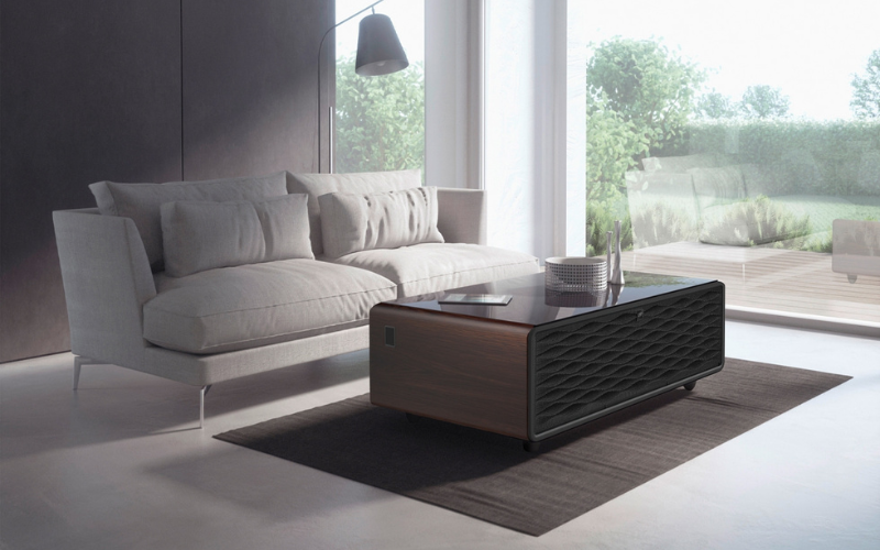 Bàn trà tích hợp CASO Sound & cool màu nâu model 2023