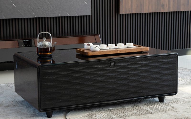Bàn trà tích hợp CASO Sound & cool màu nâu model 2023
