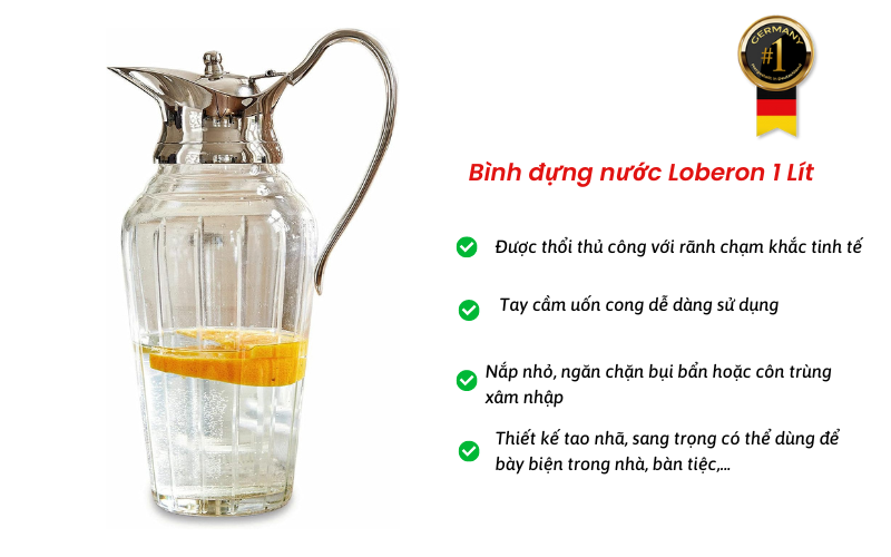 Bình đựng nước Loberon 1 Lít