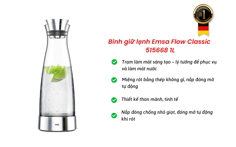 Bình giữ lạnh Emsa Flow Classic 515668 1L