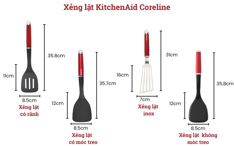 Bộ sưu tập xẻng KitchendAid Coreline