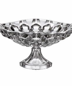 Chân bồng pha lê Bohemia Samba Shallow 35cm màu trắng