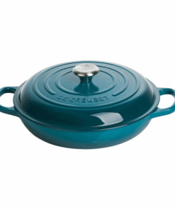 Nồi chảo gang Le Creuset Gourmet Profi 30cm màu xanh ngọc deep teal
