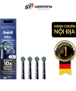 Set 4 đầu bàn chải thay thế ORAL-B Pro CrossAction làm trắng răng màu đen