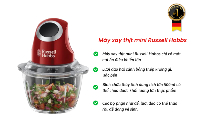 Máy xay thịt mini Russell Hobbs