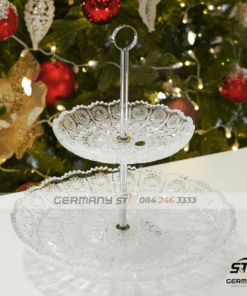 Khay đựng bánh kẹo 2 tầng Bohemia M57 31 + 19 cm