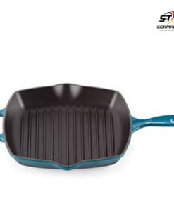 Chảo gang nướng Le Creuset hình vuông 26cm màu xanh lam Deep Teal nội địa Đức