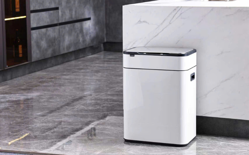 Thùng rác cảm ứng ELPHECO nắp inox 30L/40L có thùng rác rời bên trong & khử mùi ozone, nhiều màu