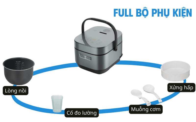 Nồi cơm điện Midea MRI180T2BDG dung tích 5L
