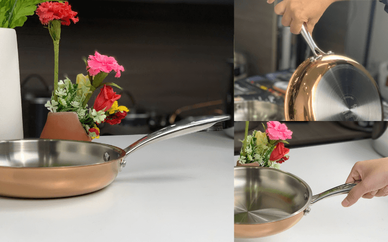 Chảo inox vàng đồng Ciwete 20/24/28 cm