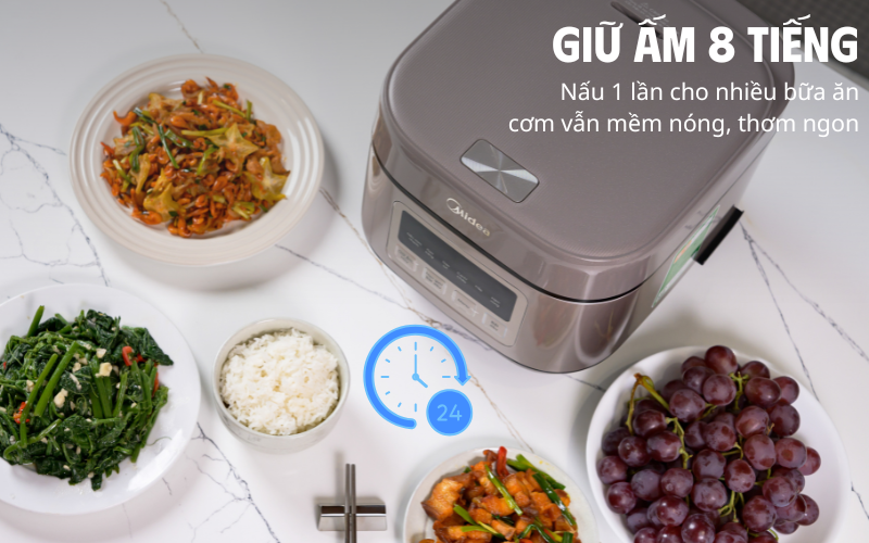 Nồi cơm điện MIDEA MRD180B1BDN dung tích 1,8L giữ ấm cơm