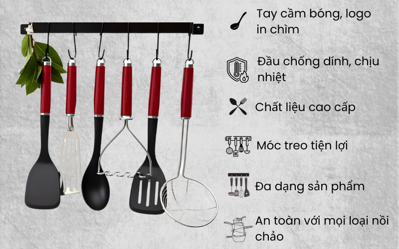 Thiết kế nĩa mì KitchenAid Coreline KAG005