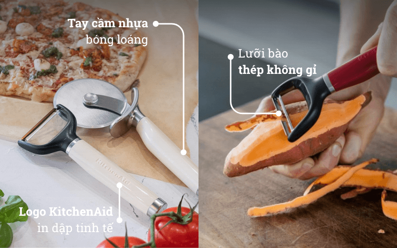 Thiết kế dao gọt chữ Y KitchenAid Coreline KAG145