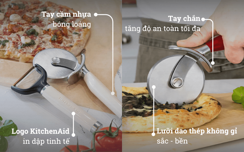 Thiết kế dao cắt Pizza KitchenAid Coreline KAG113
