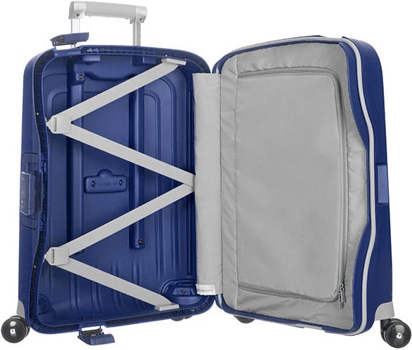 Vali Samsonite S cure size cabin (màu xanh dương blue) made in EU
