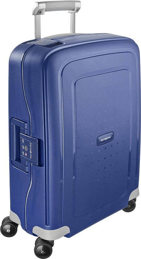 Vali Samsonite S cure size cabin (màu xanh dương blue) made in EU