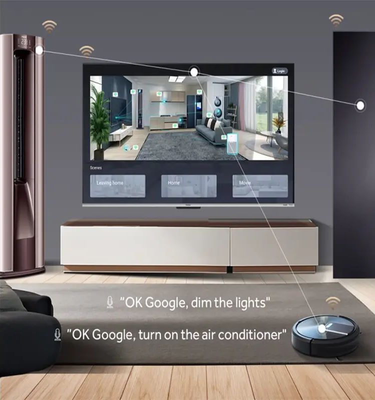 Điều khiển bằng giọng nói và nhiều tiện ích thông minh Google Tivi Aqua