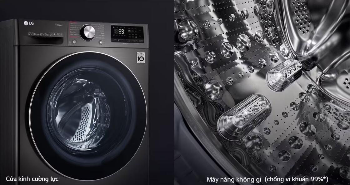 Máy giặt sấy LG AI DD 11/7 kg FV1411D4B