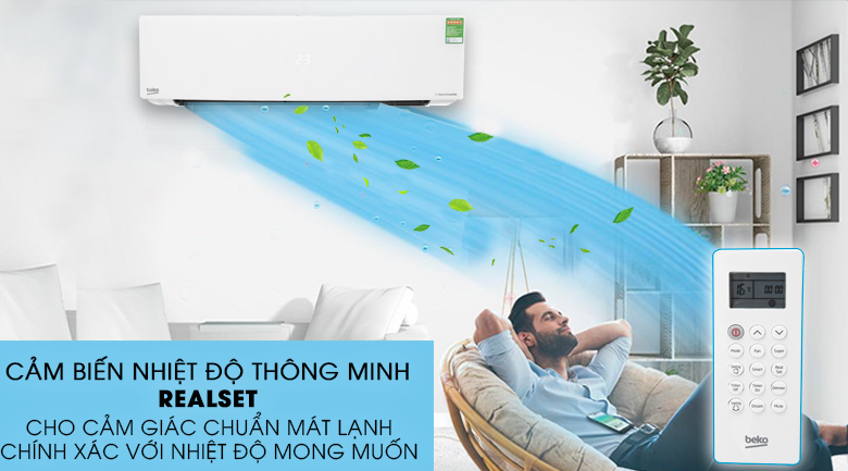 Máy lạnh Beko có cảm biến nhiệt thông minh Máy lạnh Beko