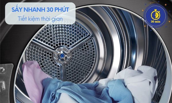 may-say-quan-ao-lg-inverter-dvhp50b-5 Máy sấy quần áo LG Inverter 10.5 kg DVHP50B sấy nhanh 30 phút