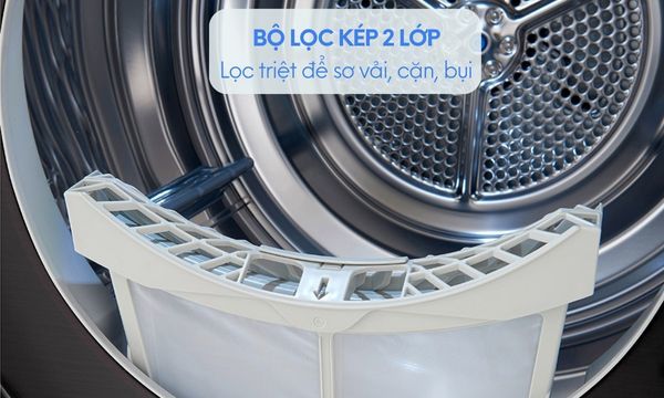 may-say-quan-ao-lg-inverter-dvhp50b-7 Máy sấy quần áo LG Inverter 10.5 kg DVHP50B bộ lọc kép hiệu quả
