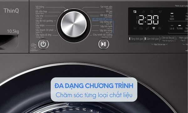 may-say-quan-ao-lg-inverter-dvhp50b-8 Máy sấy quần áo LG Inverter 10.5 kg DVHP50B nhiều chương trình sấy