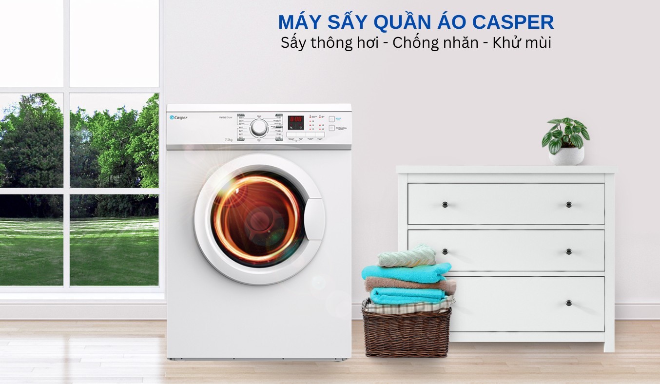 may-say-quan-ao-casper-td-72vwd-1 Máy sấy quần áo Casper 7.2 kg TD-72VWD diện mạo sang trọng