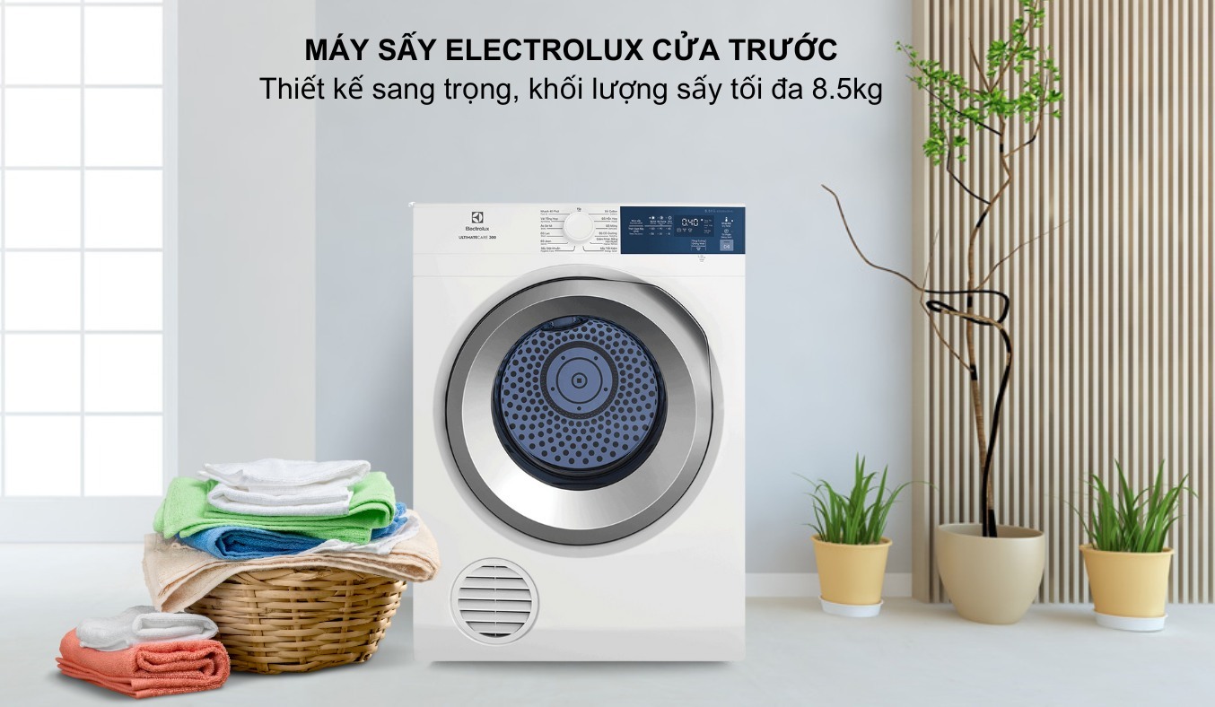 may-say-quan-ao-electrolux-8-5-kg-eds854j3wb-1 Máy sấy quần áo Electrolux 8.5 kg EDS854J3WB thiết kế cửa trước