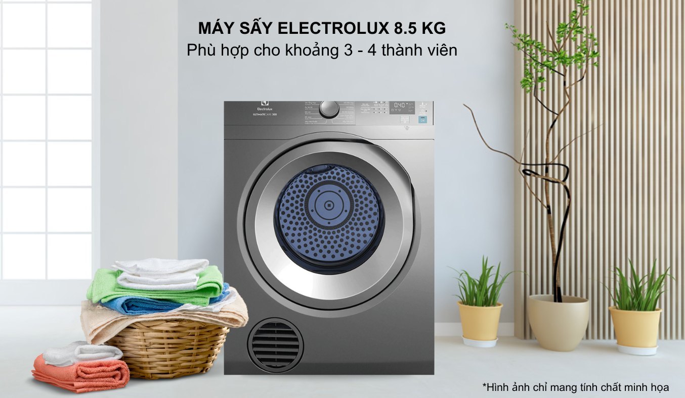 may-say-quan-ao-electrolux-eds854n3sb-1 Máy sấy quần áo Electrolux 8.5 kg EDS854N3SB thiết kế cửa trước