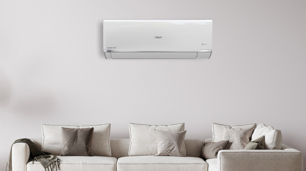 Thiết kế hiện đại, phù hợp với nhiều không gian nội thất Máy lạnh Aqua Inverter 2.5HP AQA-RV24TA