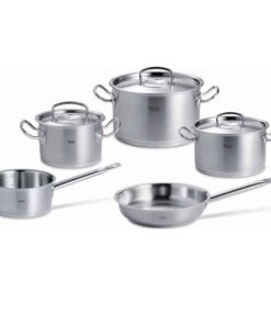 Bộ nồi Fissler Profi set 5 vung kính siêu cao cấp kèm quánh và chảo inox Profi 28cm made in Germany