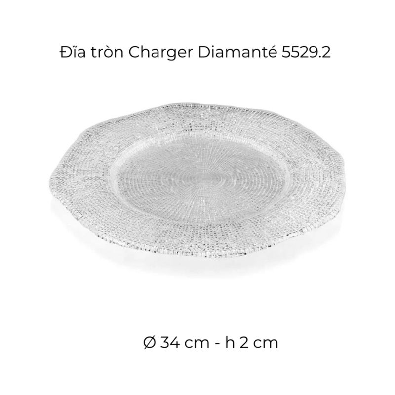 dia-tron-ivv-diamante -34-5529.2 Đĩa tròn IVV Diamante 34cm 5529.2