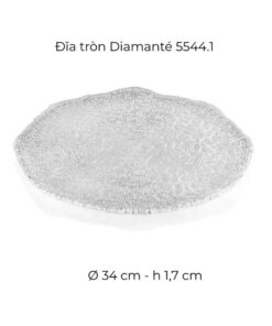 Đĩa tròn IVV Diamante 34cm 5544.1