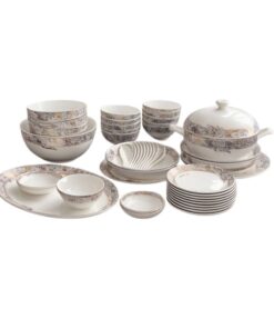 Set bát sứ Imperial 50 món xanh ngọc dây vàng