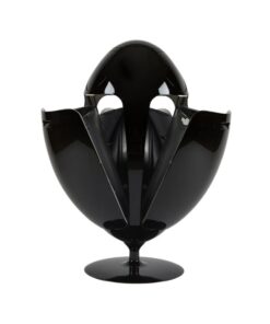 Thùng đựng đồ kiêm decor 3 ngăn xoay 360 độ hình trứng màu đen size lớn 54l 45x84cm