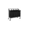 Hộp đựng đồ giặt Songmics Laundry Basket Laundry Hamper (4 túi vải+kệ có bánh xe- màu đen)