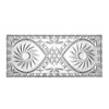 Đĩa chữ nhật pha lê Bohemia mài xoáy 40cm