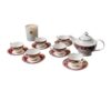 Bộ trà đỏ sứ xương Imperial London 13 chi tiết (1 ấm trà, 6 tách, 6 đĩa)