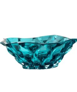Tô pha lê Bohemia Samba 30.5cm màu xanh