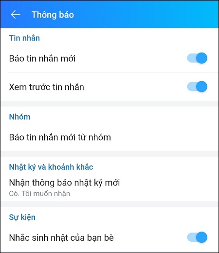 Tắt thông báo những ứng dụng không cần thiết