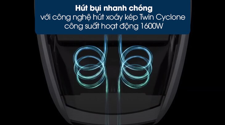 Máy hút bụi dạng hộp Panasonic MC-CL431AN46 được trang bị công nghệ hút xoáy kép Twin Cyclone giúp tránh tắc nghẽn, gia tăng hiệu quả hút bụi