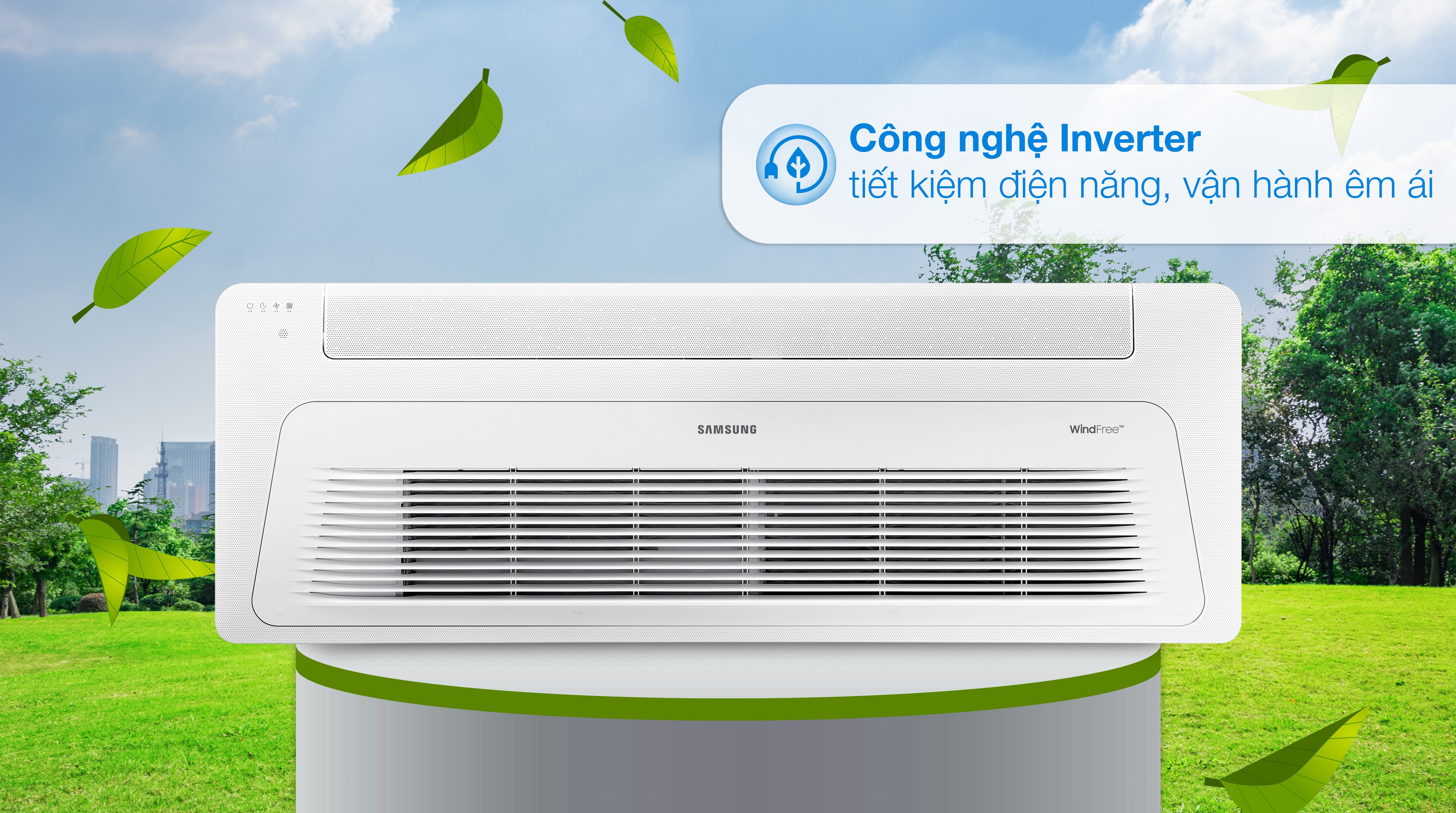Máy lạnh âm trần Samsung Inverter 2.5 HP AC071TN1DKC/EA được trang bị công nghệ Inverter giúp tiết kiệm điện năng hiệu quả