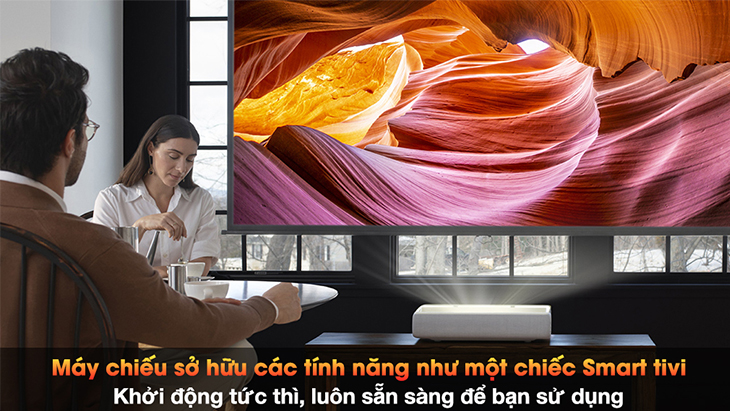 Máy Chiếu Siêu Gần Laser 4K Samsung The Premiere sở hữu các tính năng như Smart Tivi