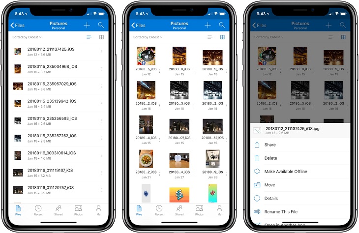 Kéo và thả trong Files